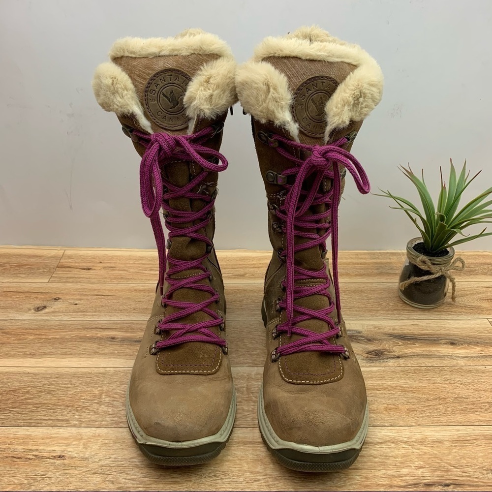 Santana Canada Morella Water Resistant Faux Fur Boot sz 7